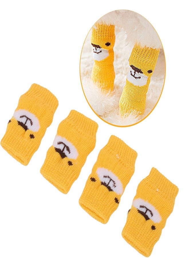Zerodis 4pcs Pet Dog Elbow Protector, Elbow Support Wrap Pet Leg Warmers for Dogs Cats Knitted Dog Elbow Sleeve Leg Support Wrap Protectors XL - Image 3